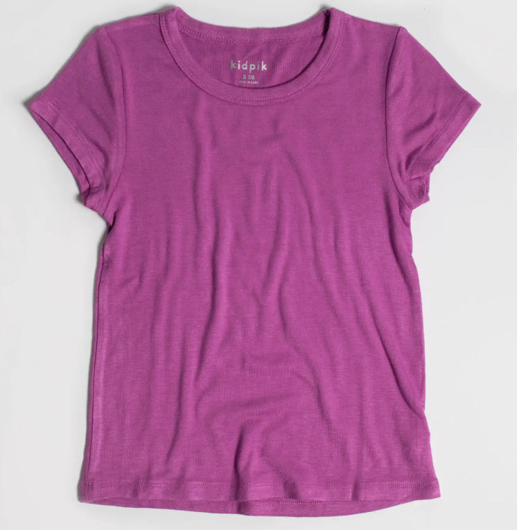 Ribbed Crew Tee | Radiant Orchid / XS (5/6)
