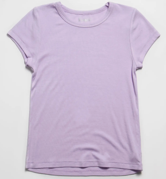 Ribbed Crew Tee | Orchid Bloom / XS (5/6)