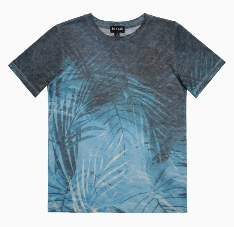 Palm Border Tee | Navy / S (7/8)