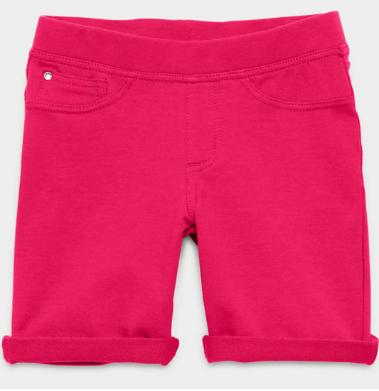Easy Pull-On Knit Bermuda Shorts | Pink Peacock / XS (5/6)