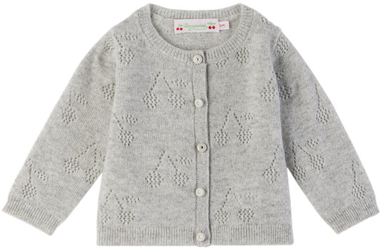 GRAY KNIT BABY CARDIGAN