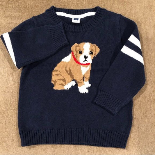 NAVY COLLIN SWEATER RED BULLDOG