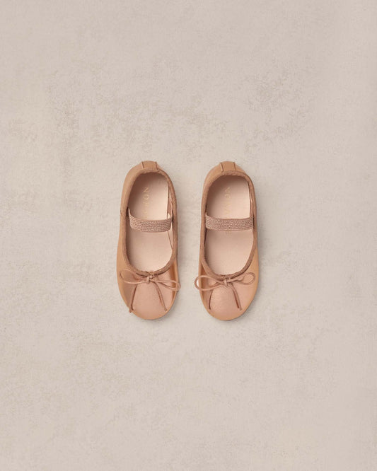 ballet flats || mocha metallic