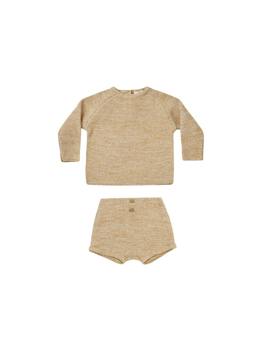 summer knit set || heathered honey