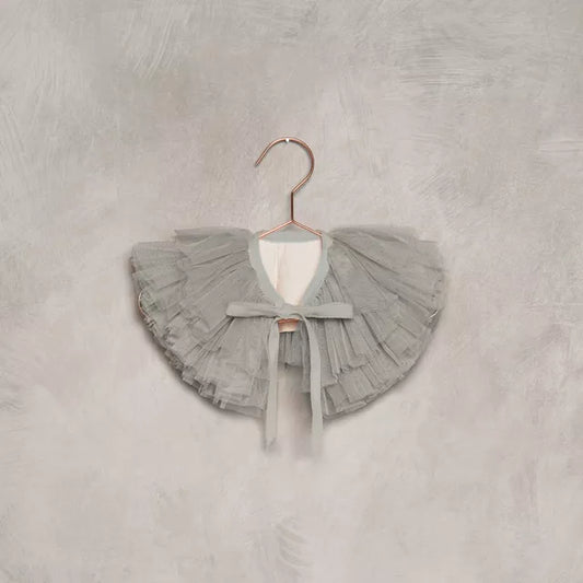 ruffle tulle collar | dusty blue
