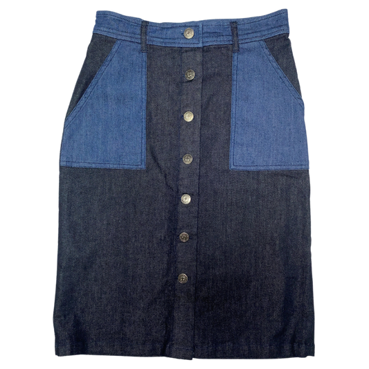 COLORBLOCK DENIM SKIRT