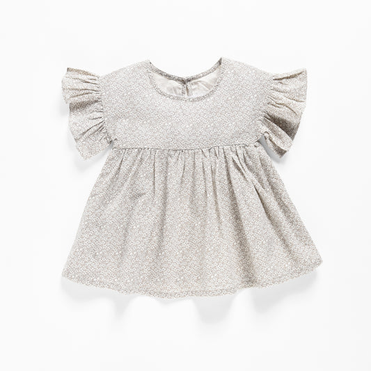 Dress with Ruffled Sleeves