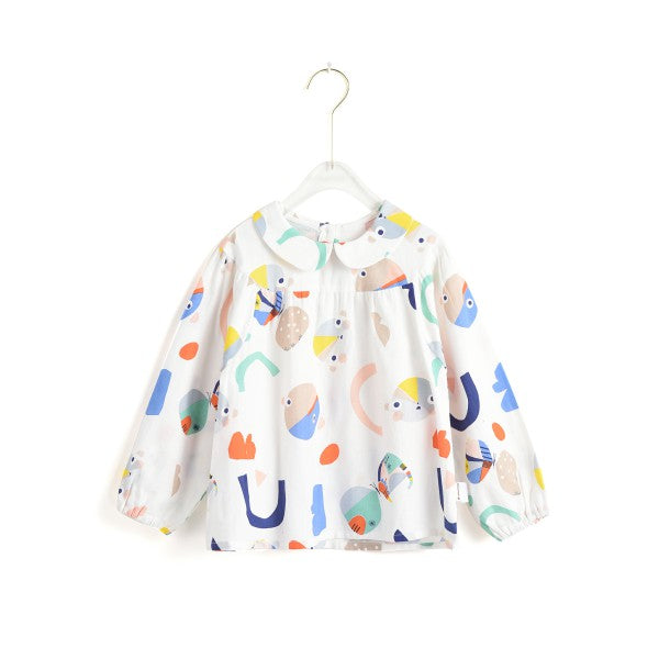 Overall Print Blouse