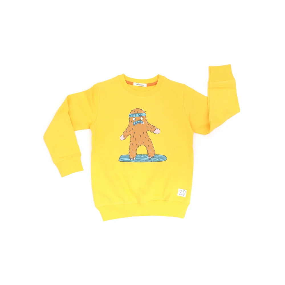 yeti ski print sweat
