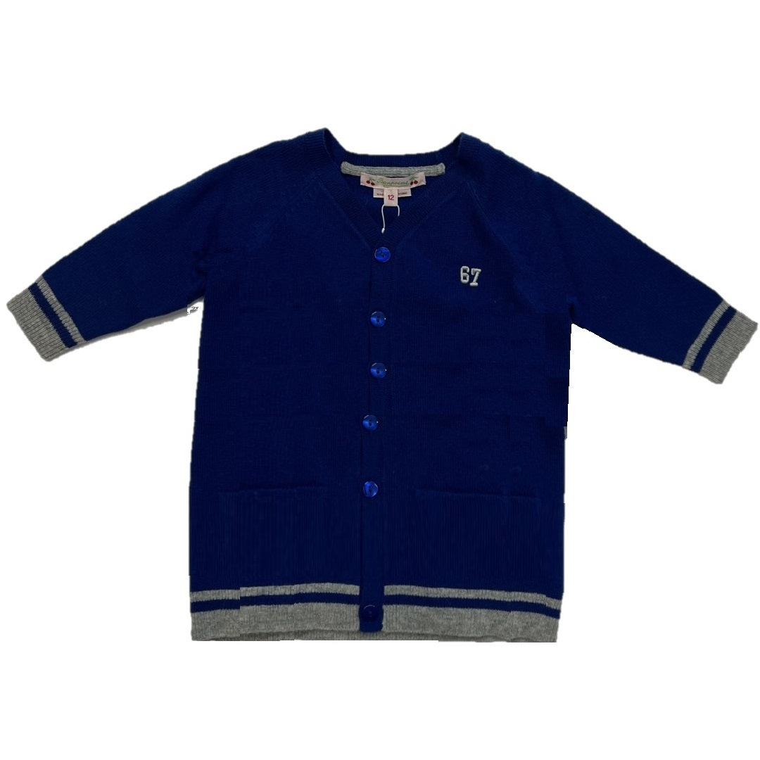 blue gray cardigan