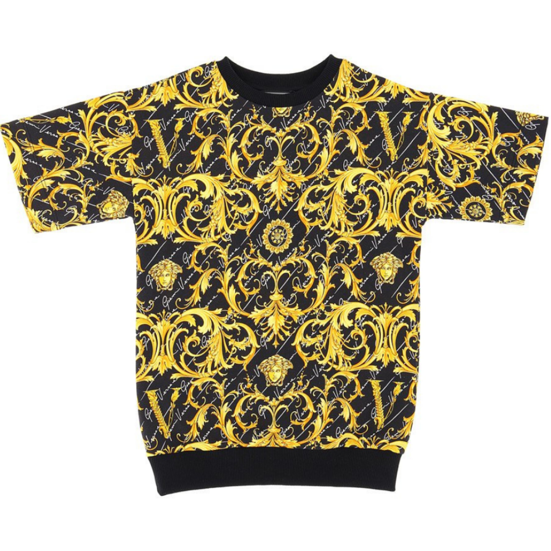 Brocade Print SS Sweatshirt