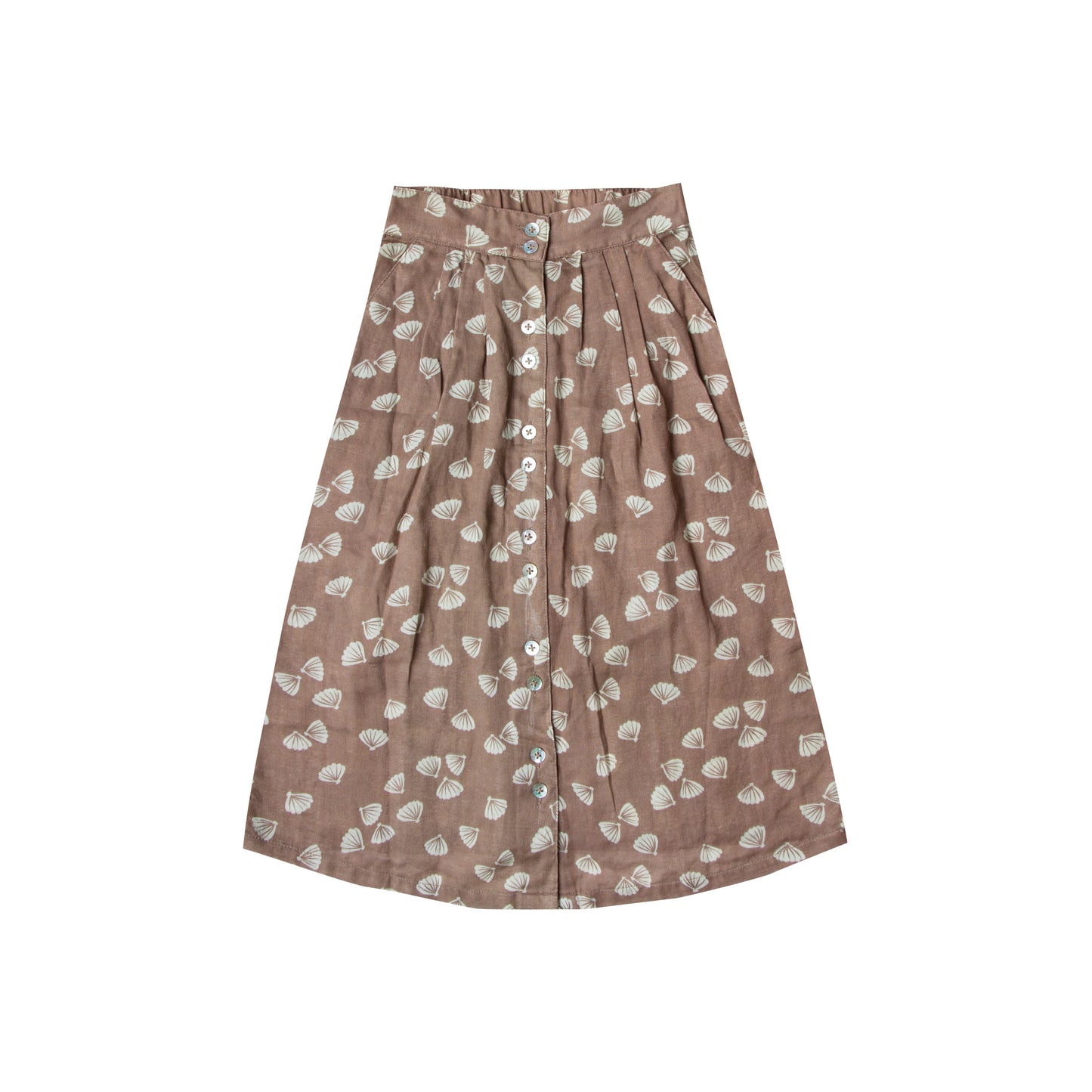 Seashell Button Front Midi
