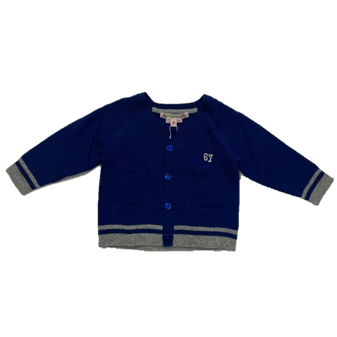 blue gray cardigan