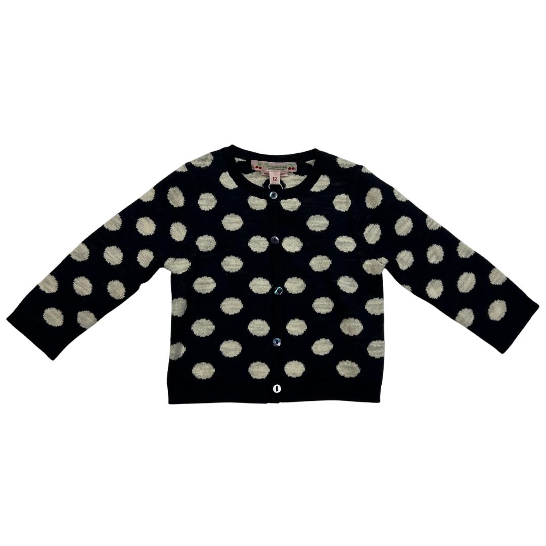 WHITE DOTS CARDIGAN