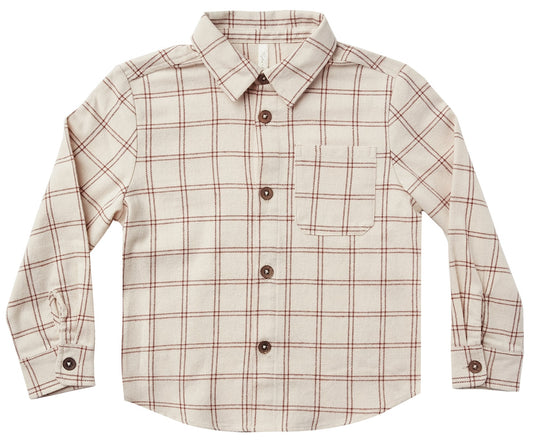 COLLARED SHIRT || WINE CHECK