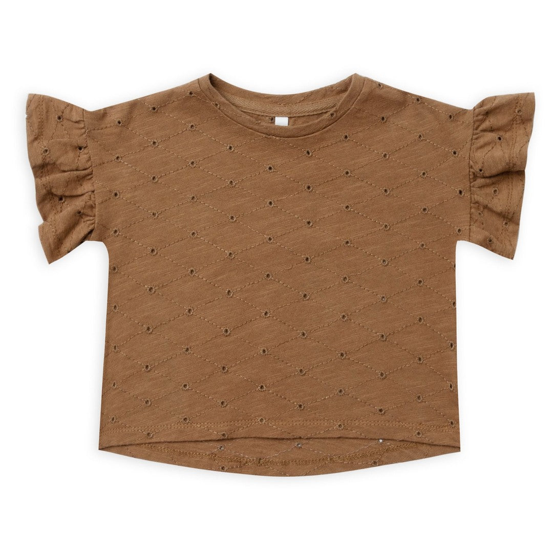 Eyelet Flutter Tee