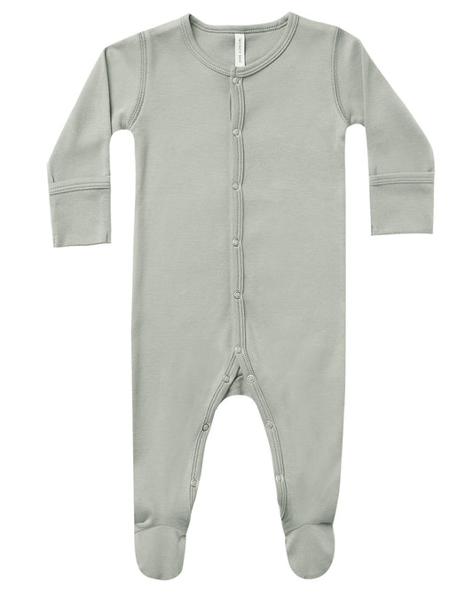 Full Snap Footie | Sage - 6-12m
