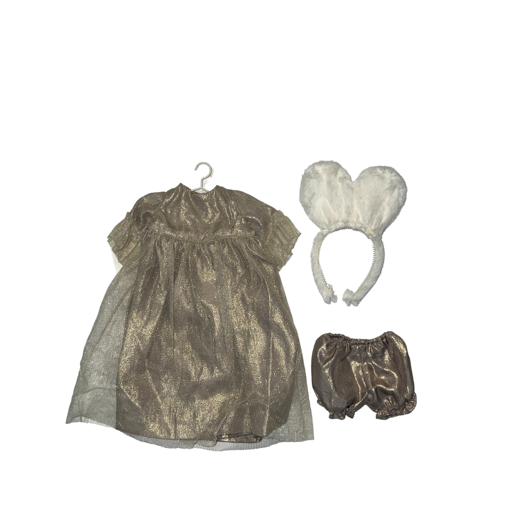 SET DOLL GOLD AND FLUFFY