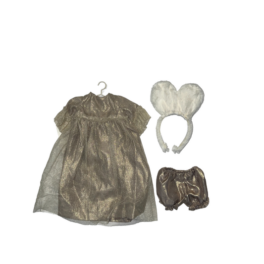 SET DOLL GOLD AND FLUFFY