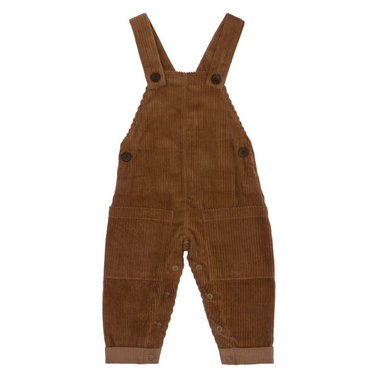 Organic Corduroy Overalls - Toffee