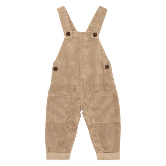 Organic Corduroy Overalls - Almond