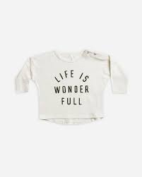 life is wonderful longsleeve tee || ivory