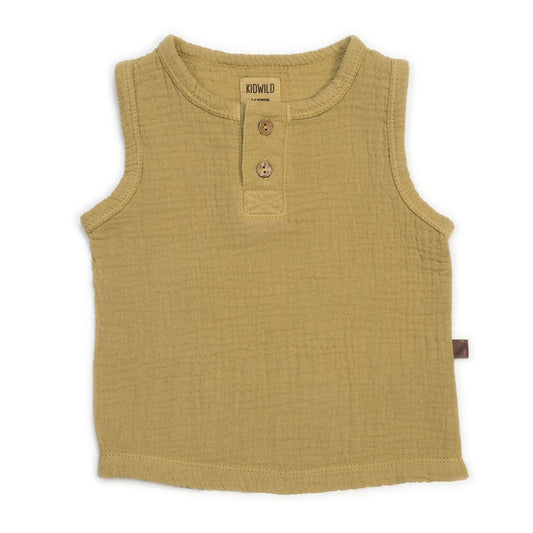 Organic Gauze Tank - Camel