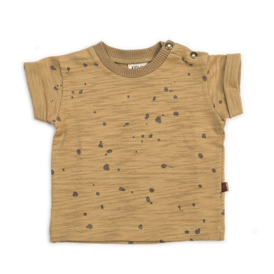 Organic Tee - Splatter AOP Honey