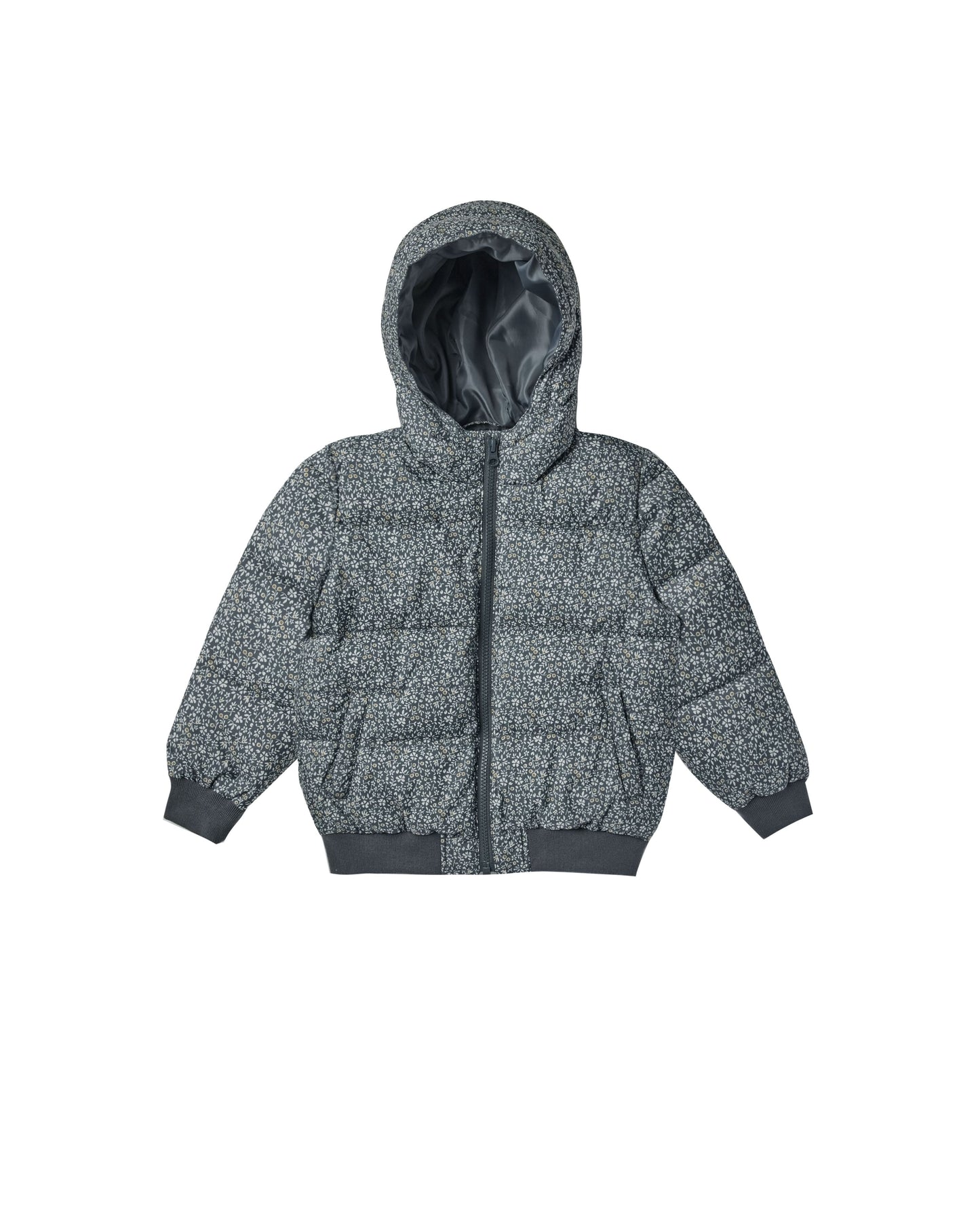 PUFFER JACKET || WHITE FLORAL