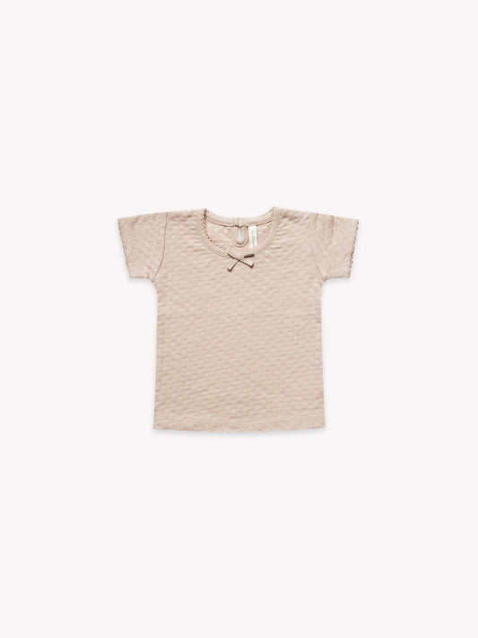 Pointelle Baby Tee | Rose