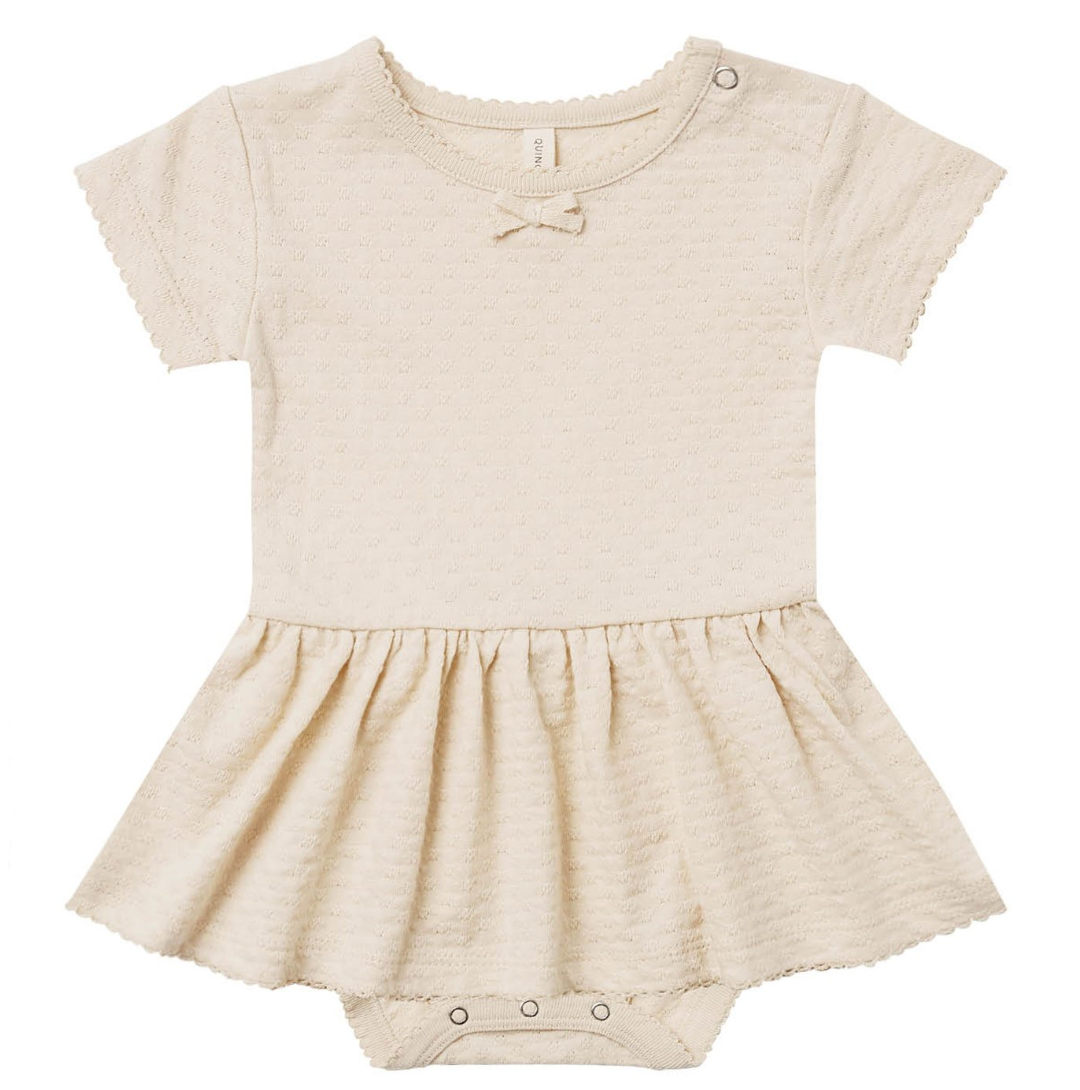 Pointelle Skirted Onesie natural 18-24m