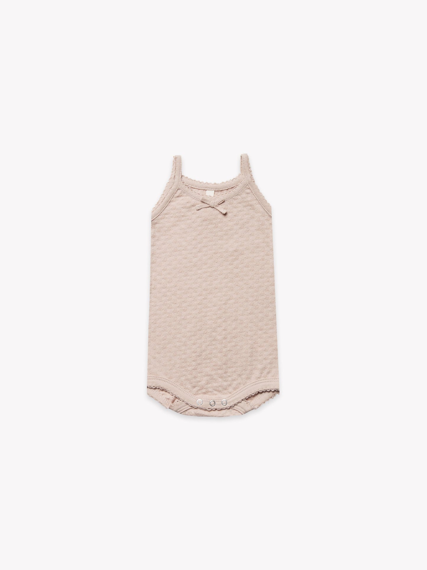 Pointelle Tank Onesie | Rose