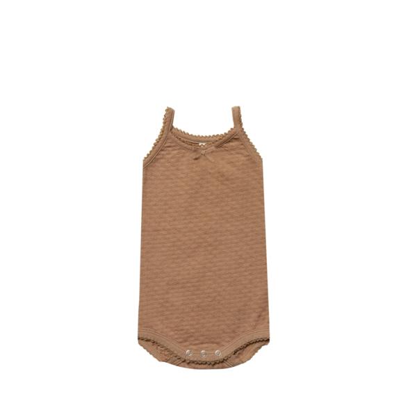 Pointelle Tank Onesie | Copper - 6-12m