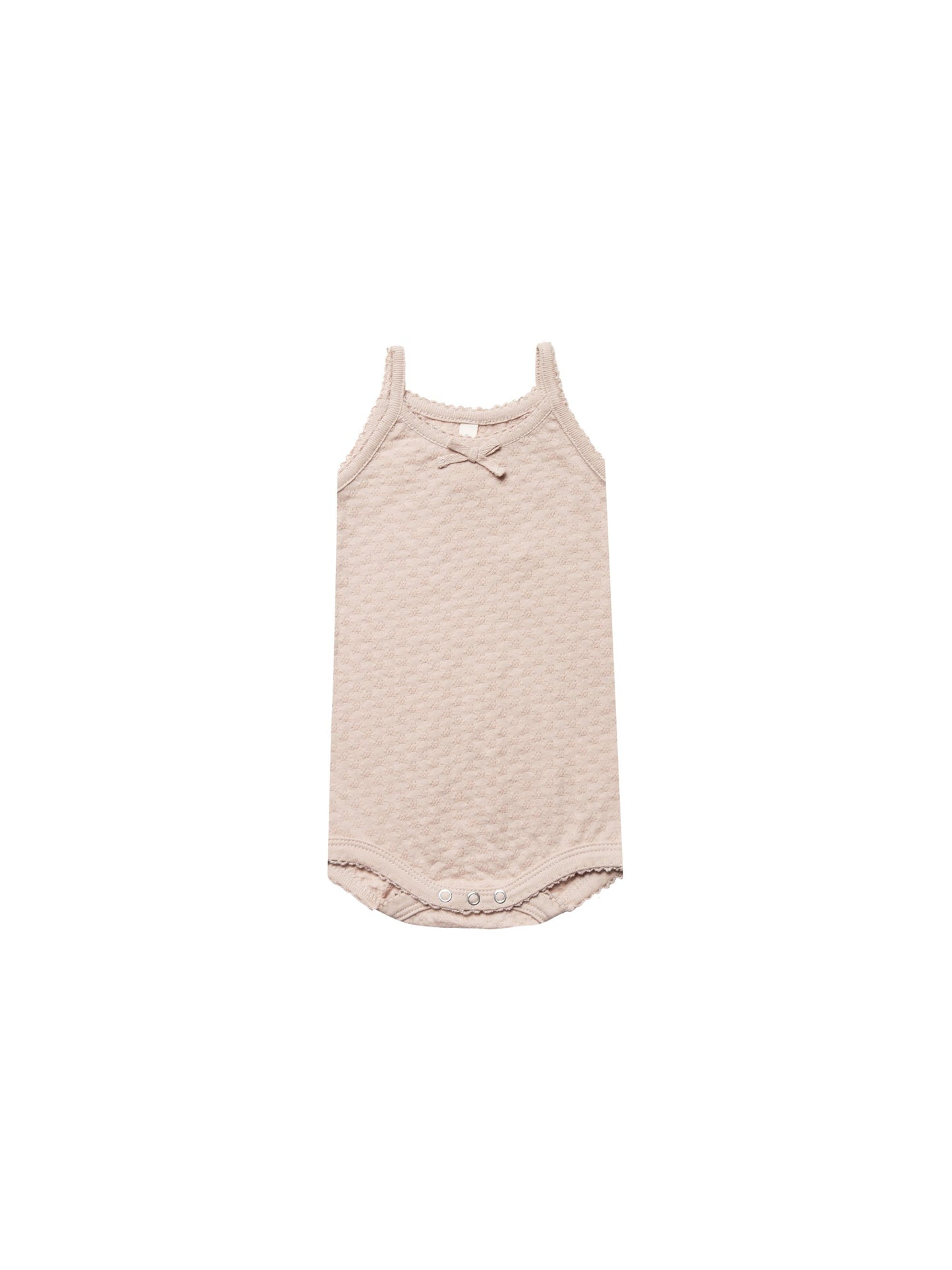 Pointelle Tank Onesie | Rose - 18-24m
