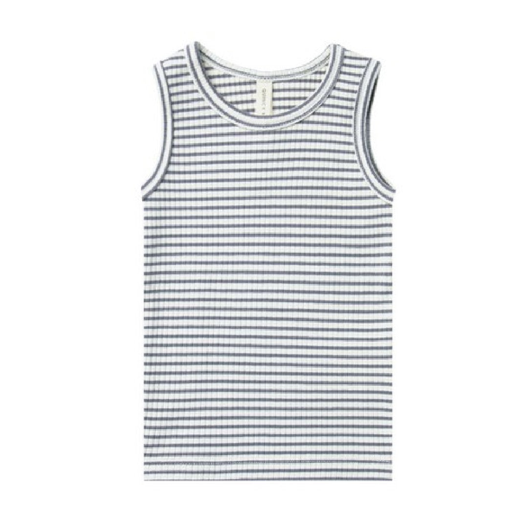 RIBBED TANK TOP |GRAY-STRIPE
