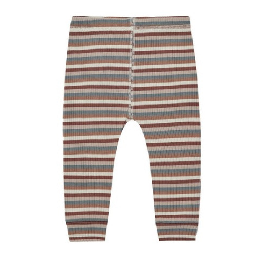 ribbed leggings | autumn stripe