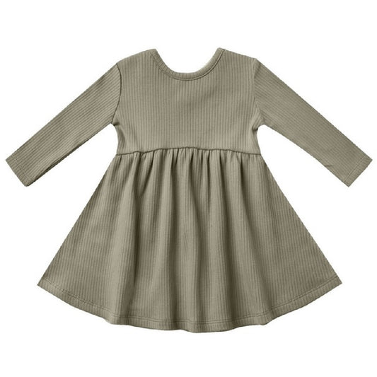 ribbed long sleeve dress | fern
