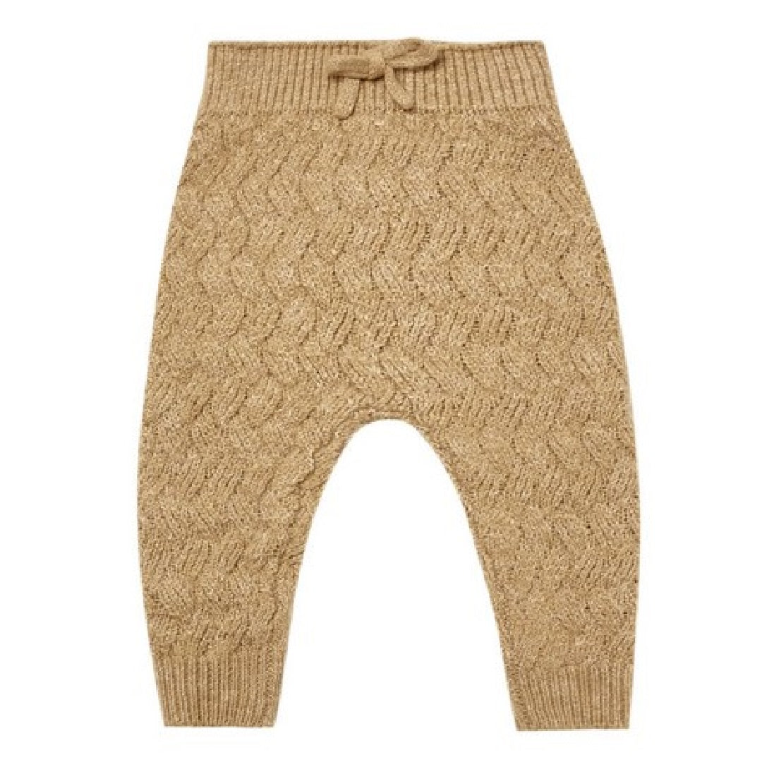 cozy heathered knit pant | honey