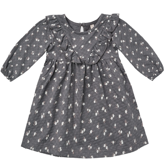 longsleeve ruffle v dress