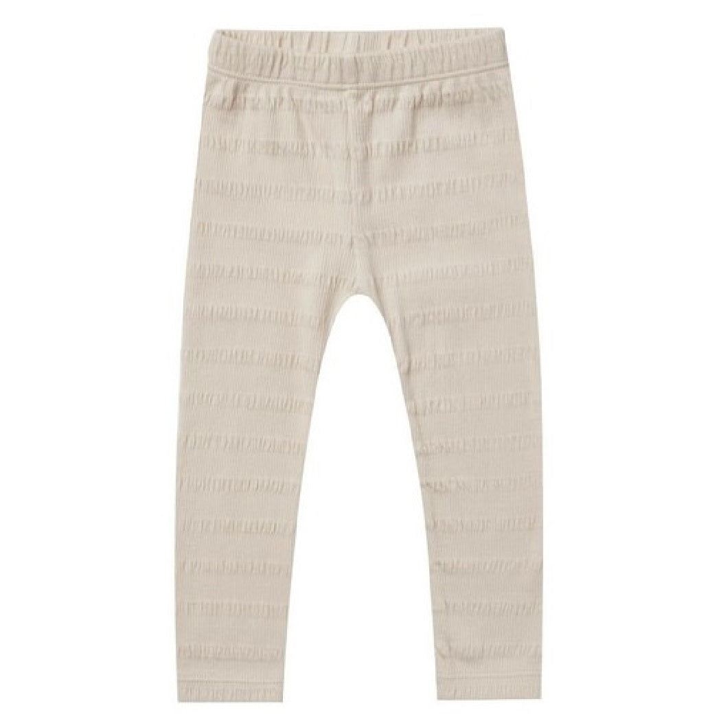 cinched ribbed legging || natural