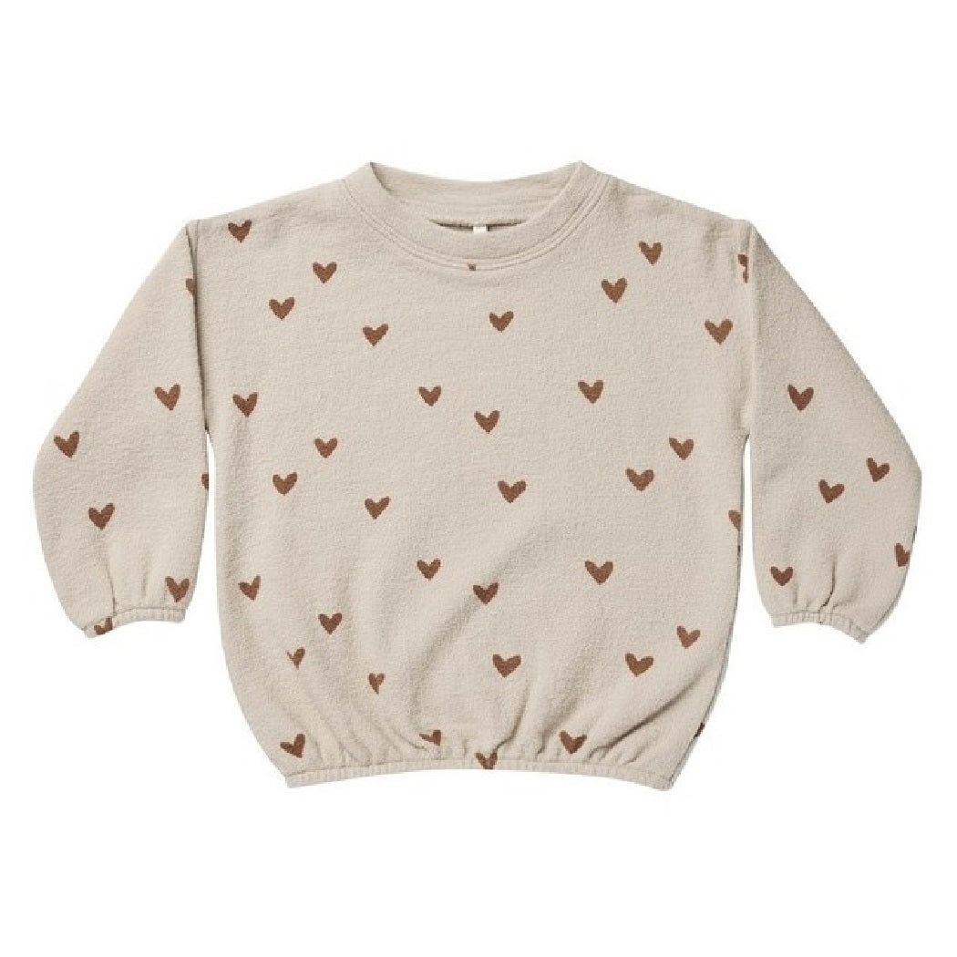 slouchy pullover || hearts