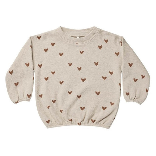 slouchy pullover || hearts