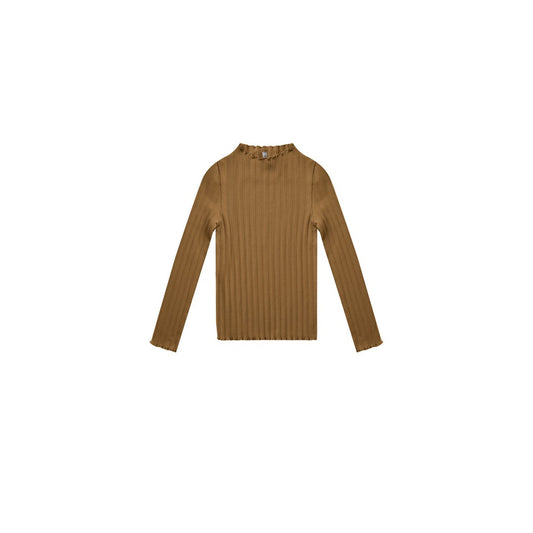 LONG SLEEVE RIBBED TEE || CHARTREUSE