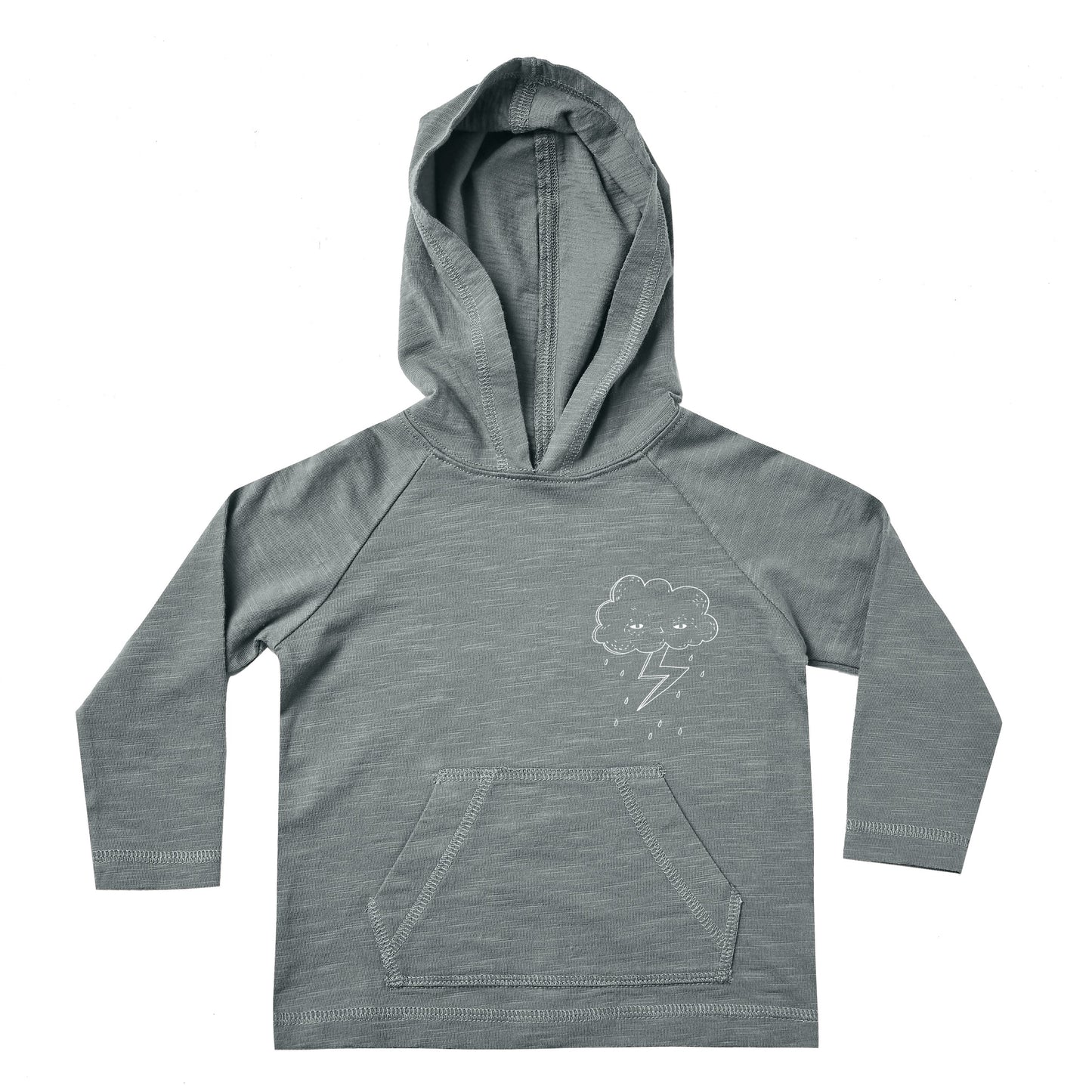 HOODED LONGSLEEVE TEE || INDIGO