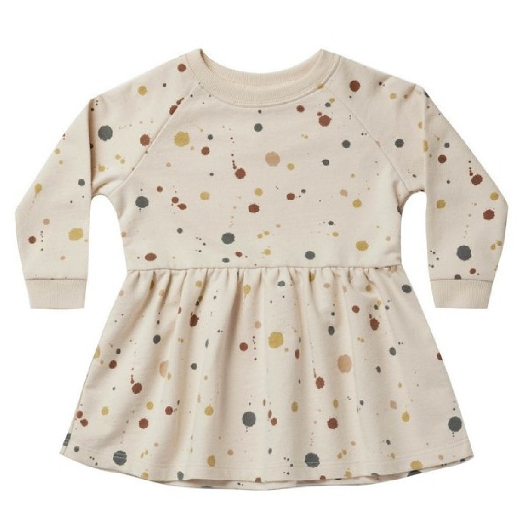 long sleeve raglan dress || splatter