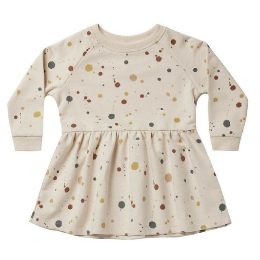 long sleeve raglan dress || splatter