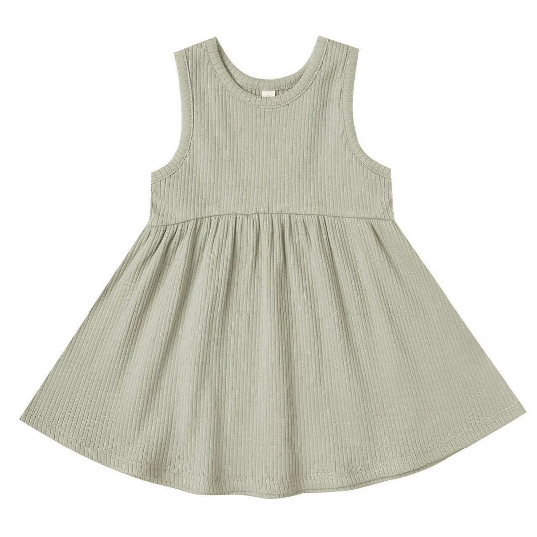 RIBBED TANK DRESS | SAGE