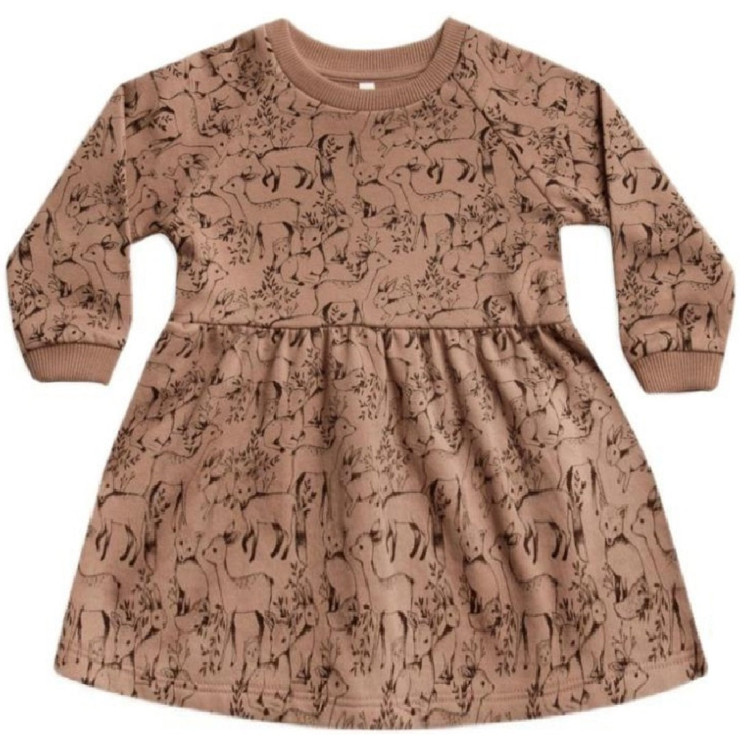 Woodland Raglan Dress || Truffle