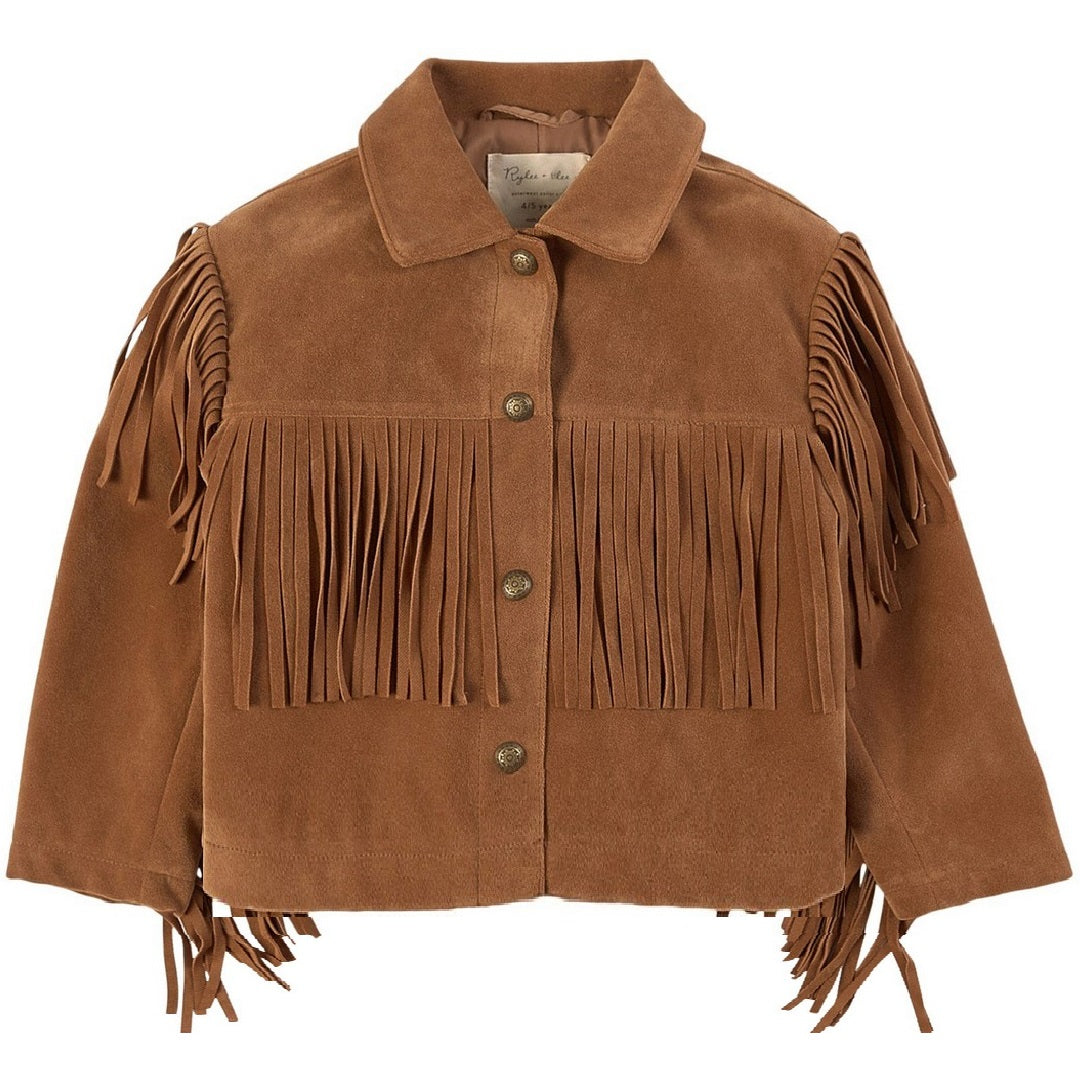 fringe jacket || rust