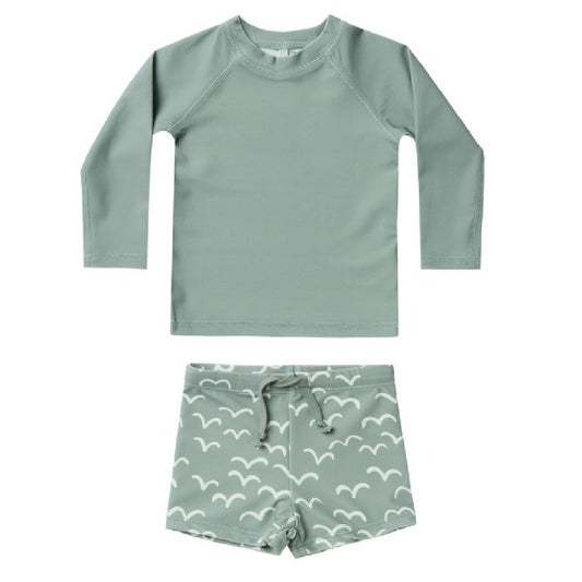 RASHGUARD BOYS SET | AQUA